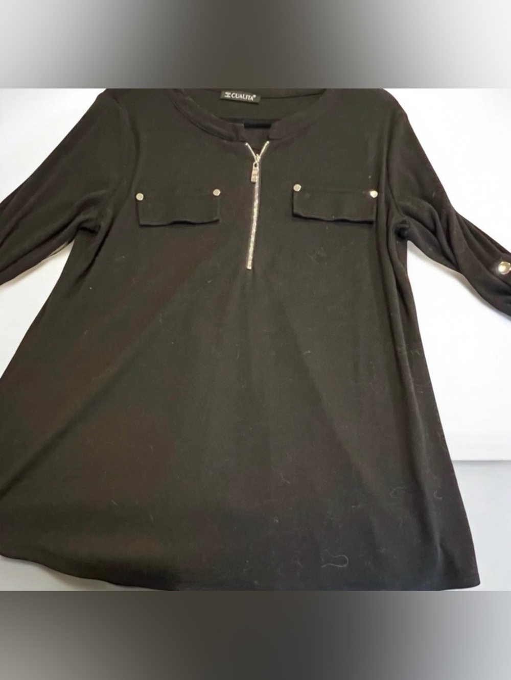 Black Quarter-Zip Sweatshirt by Xhilaration